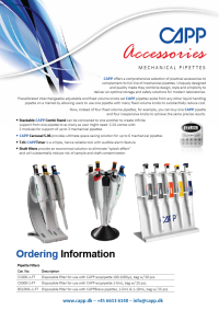 Capp Accessories Product Flyer